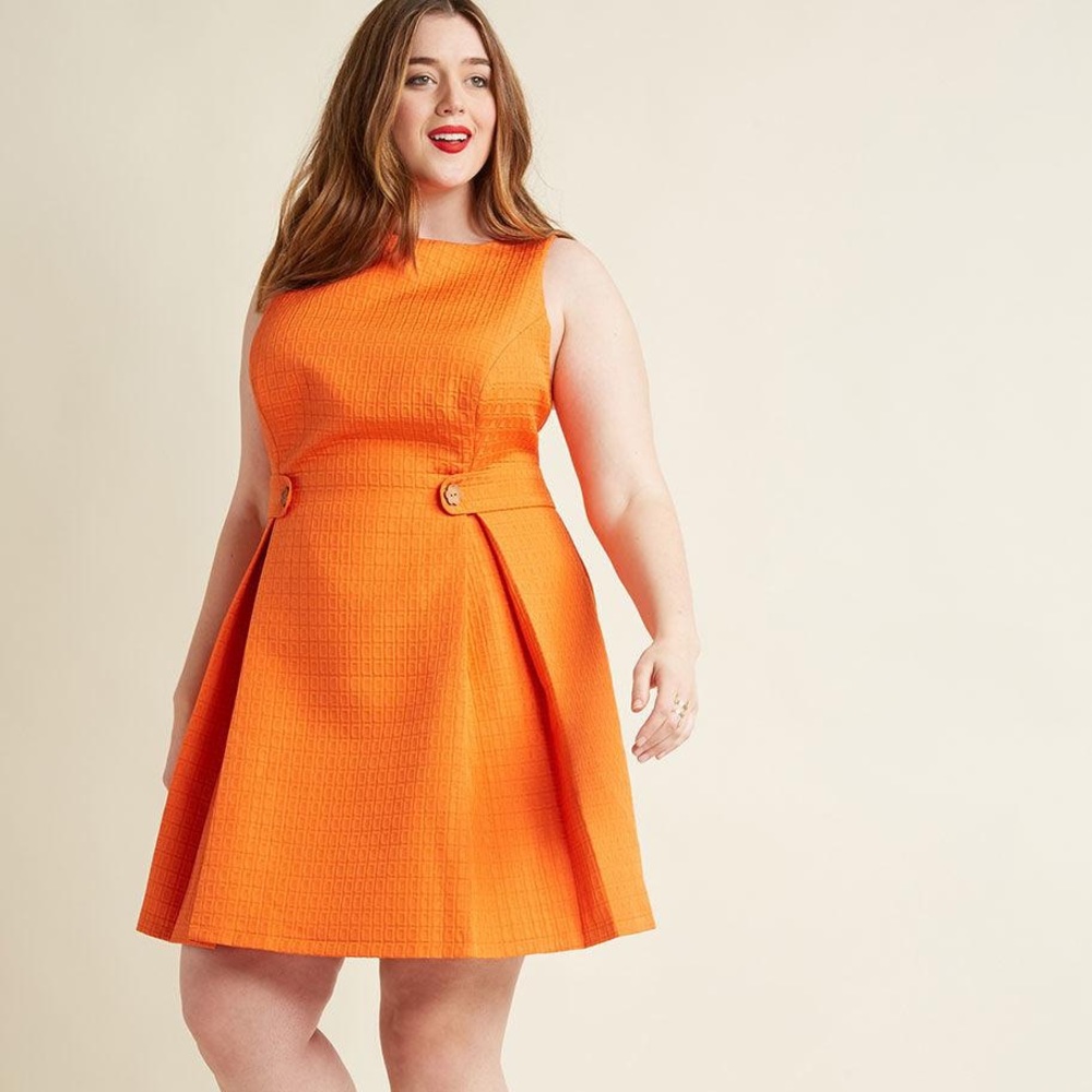 ModCloth Something Sixties Orange Dress Size 1X